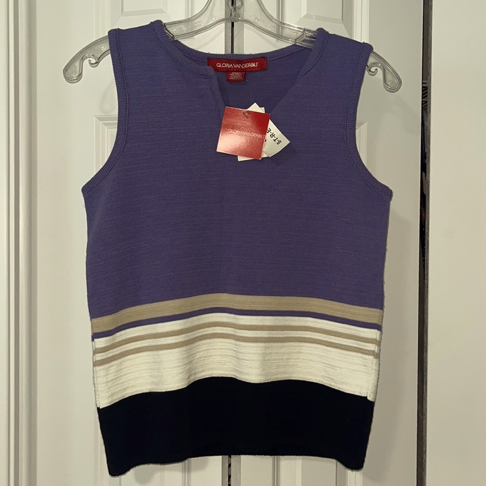 Vintage Gloria Vanderbilt Sweater Vest Size Small‎
